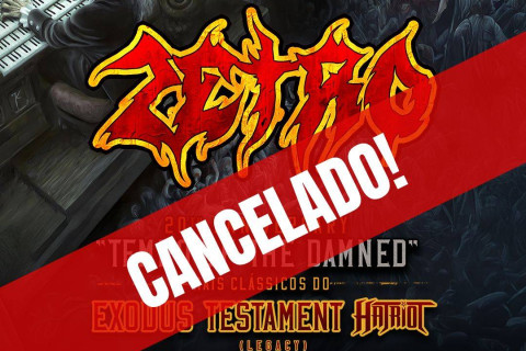 Nota Oficial de Cancelamento: Steve 'Zetro' Souza em São Paulo