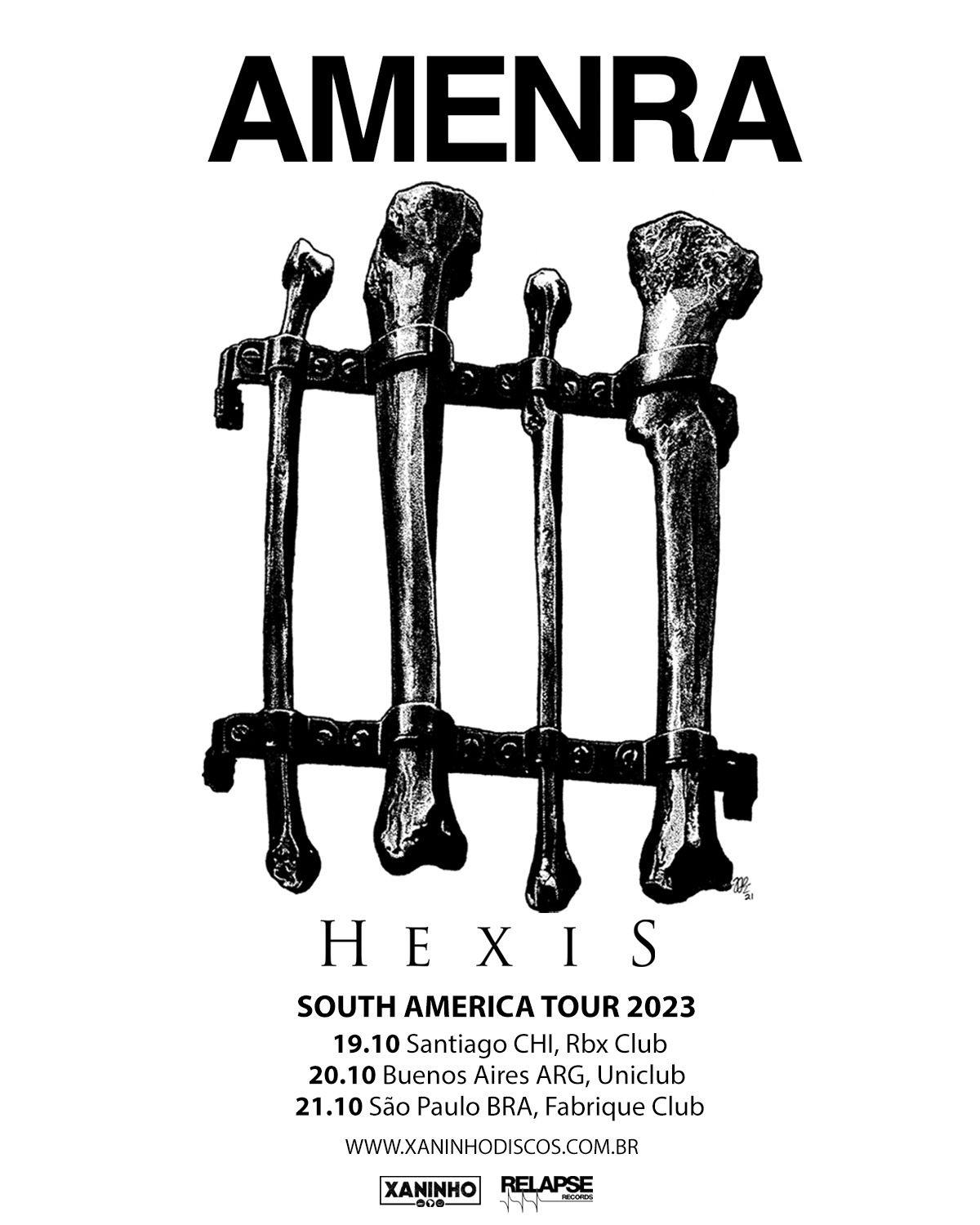 Amenra e Hexis fazem turnê Sul Americana em outubro