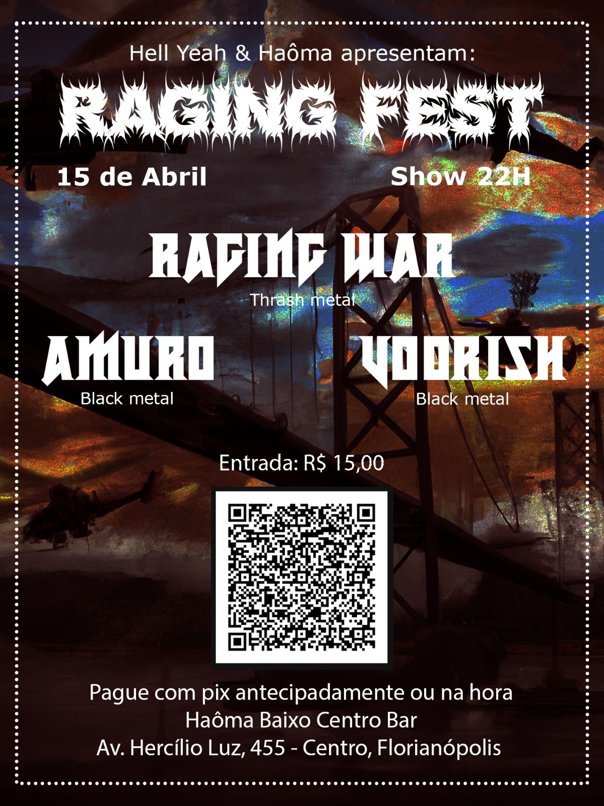 Raging Fest leva noite de Metal Extremo a Florianópolis-SC em Abril