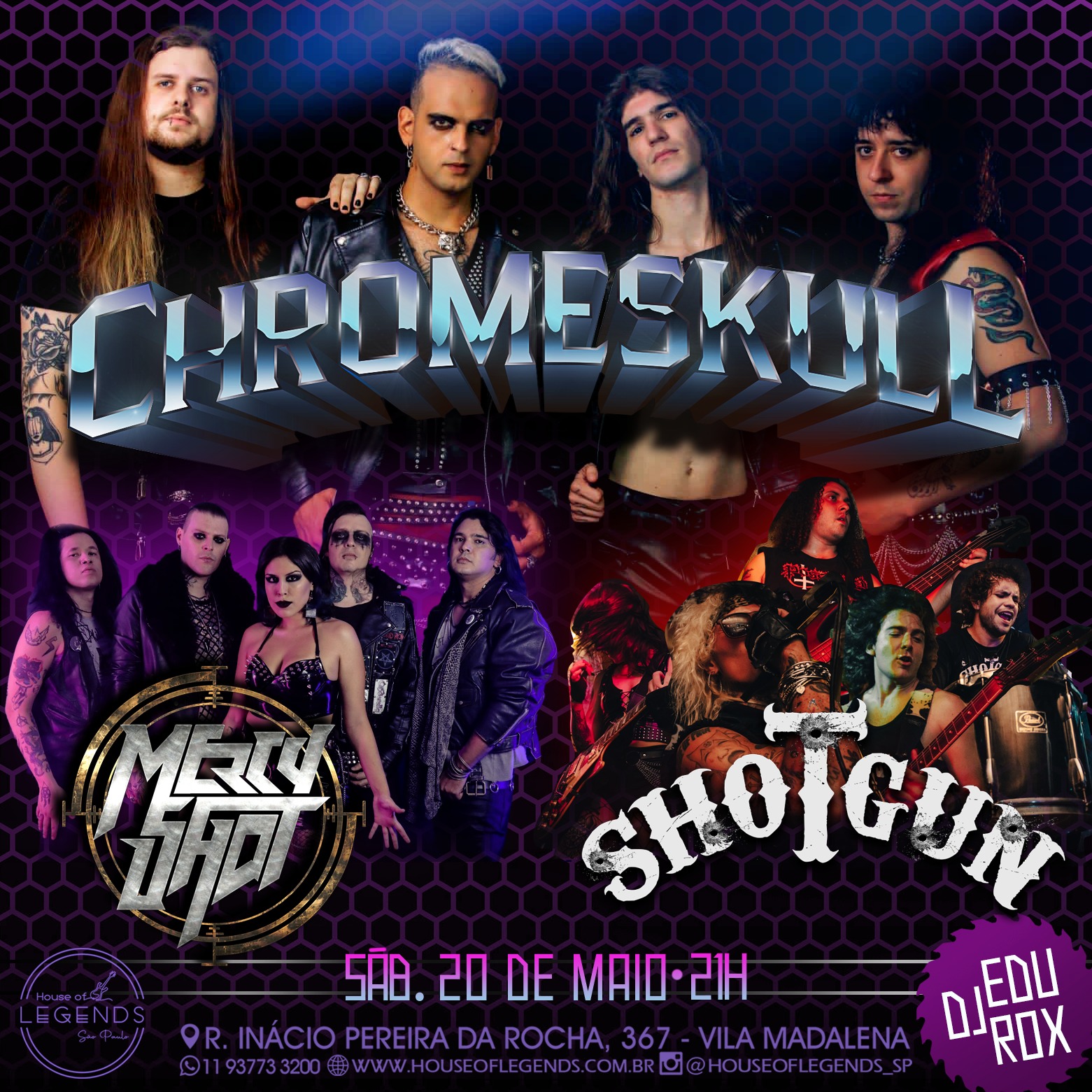 CHROMESKULL: Confirmados ao lado de Mercy Shot e Shotgun em São Paulo/SP, saiba mais!