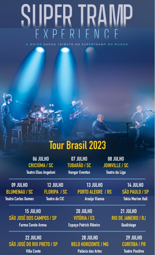 SUPER TRAMP Experience em contagem regressiva para grande tour no Brasil
