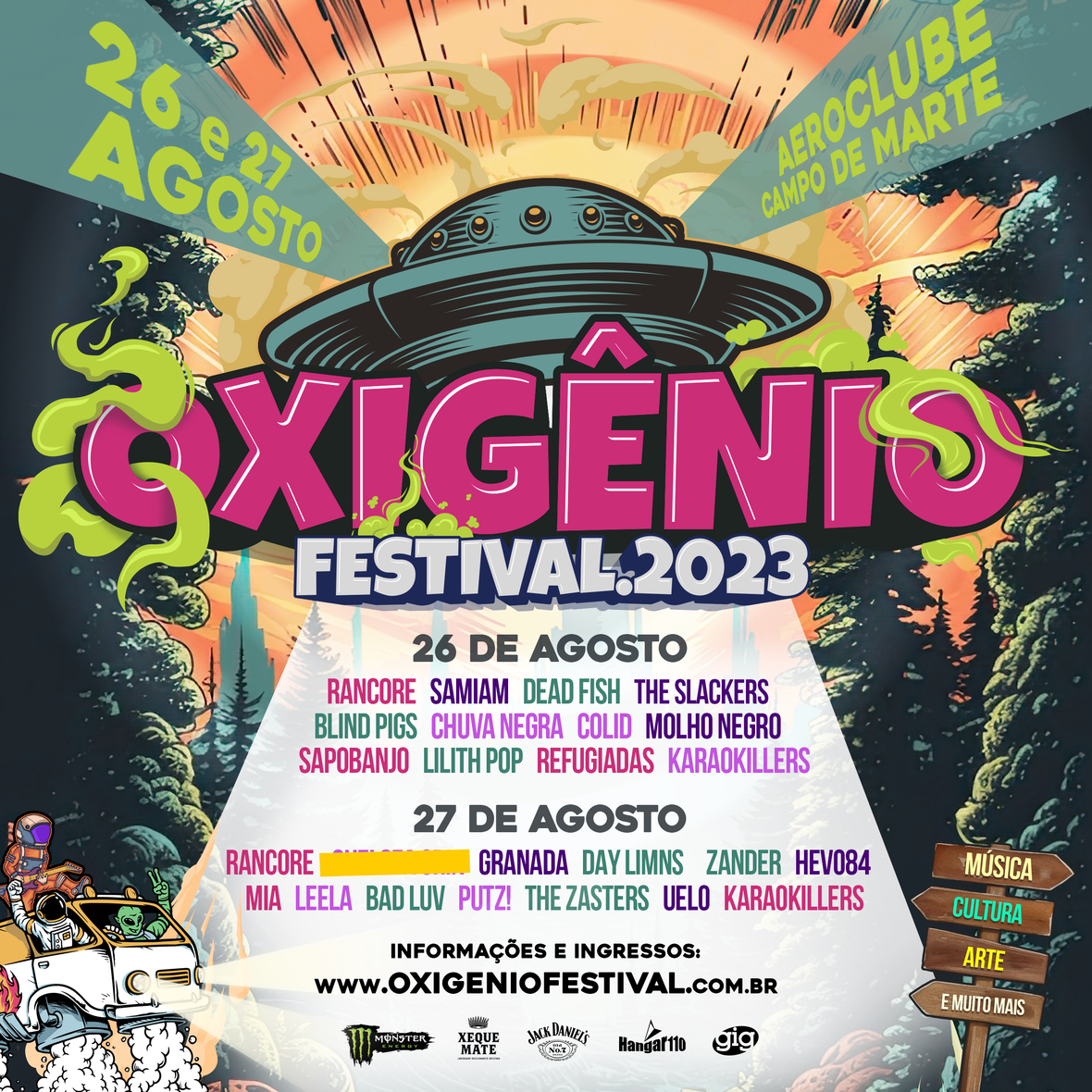 Oxigênio Festival 2023 acontece em agosto com bandas nacionais e internacionais