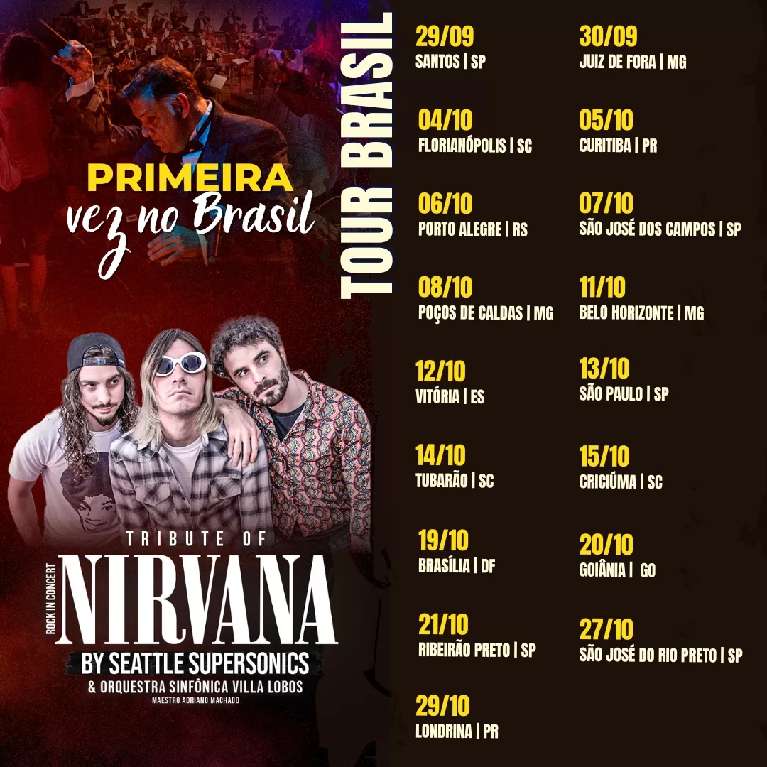 Maior tributo ao Nirvana do mundo anuncia mais dois shows em tour no Brasil acompanhado por Orquestra Sinfônica