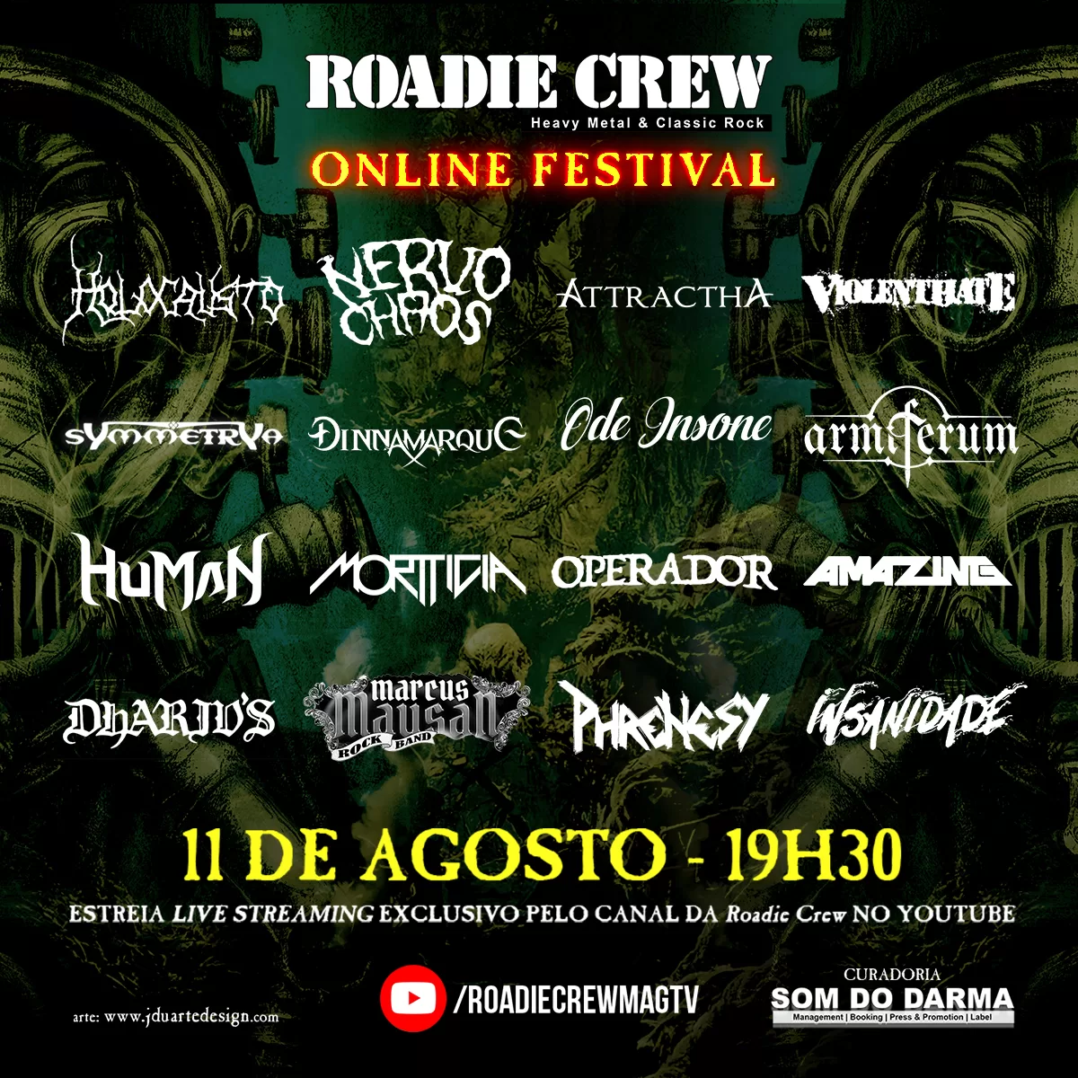 Roadie Crew Online Festival tem mais uma edição nesta sexta-feira no Youtube 