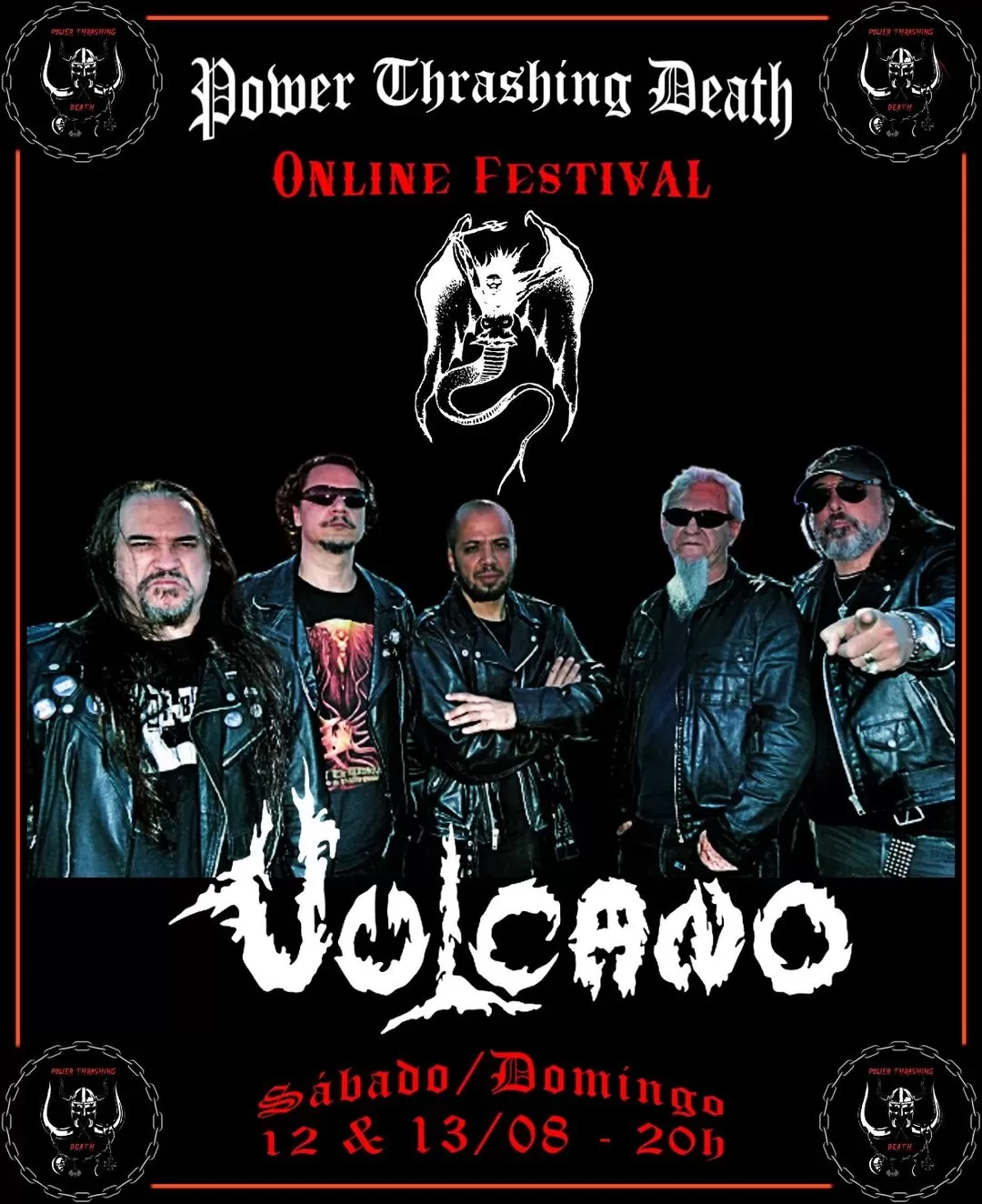 VULCANO: Headliners no ‘Power Thrashing Death Online Festival’ neste sábado (12), saiba como conferir!