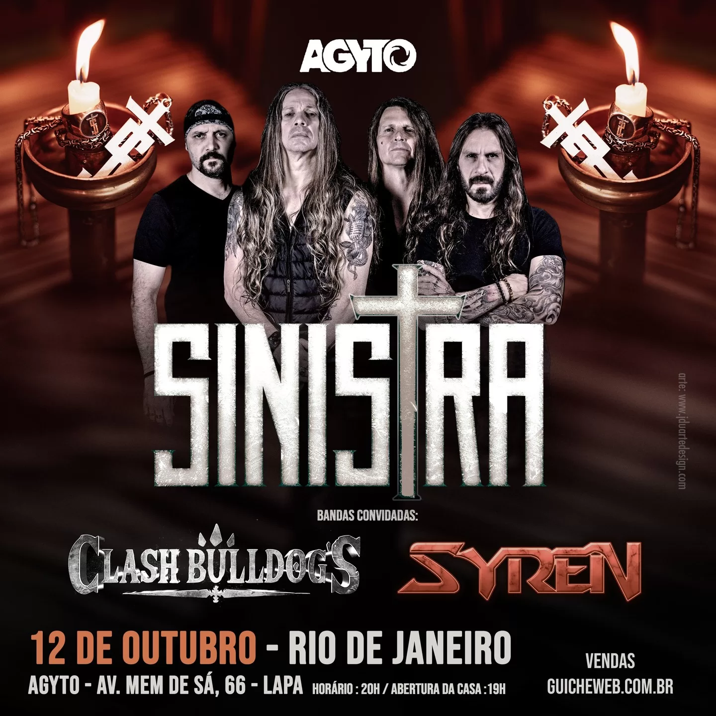 Sinistra anuncia show no Rio de Janeiro em Outubro com as bandas Clash Bulldog’s e Syren