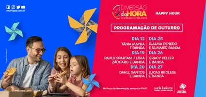 O mês de outubro chega com programação animada de shows no Shopping Interlagos