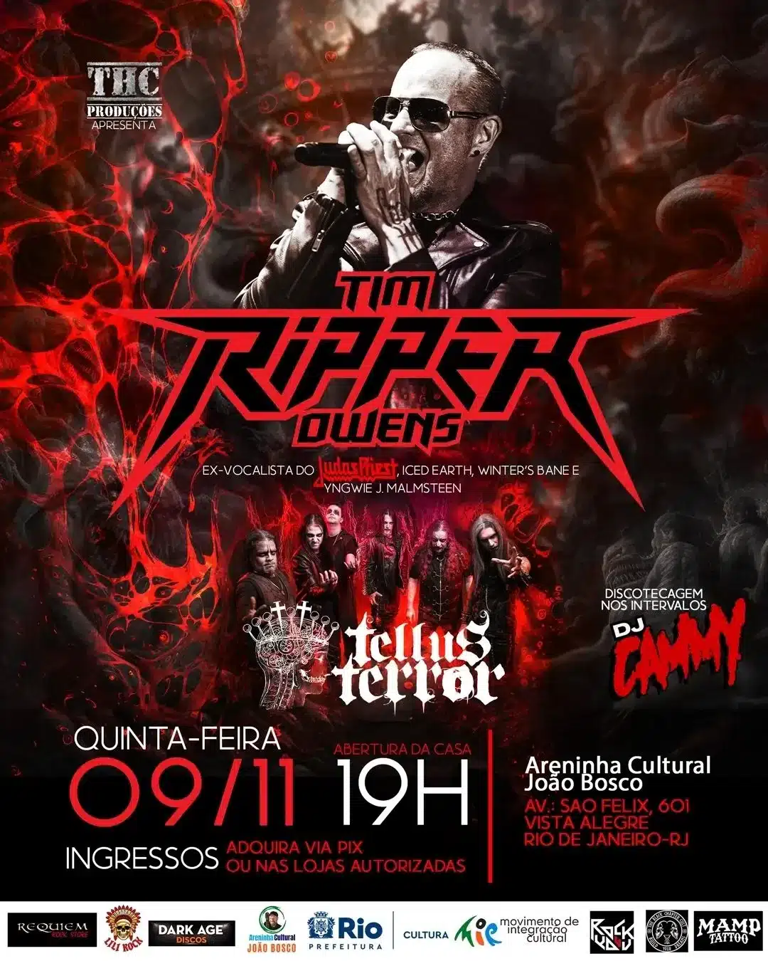 Tim “Ripper” Owens despeja clássicos de sua carreira no Rio de Janeiro 