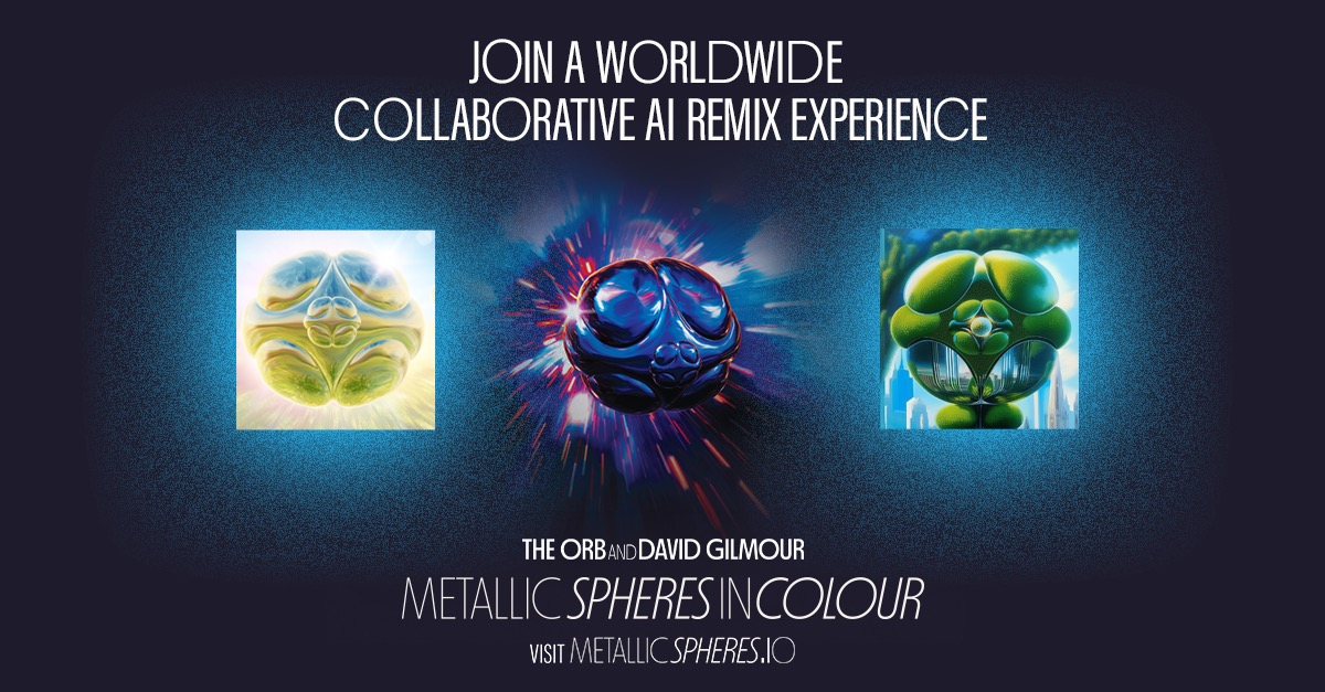 The Orb and David Gilmour lançam Projeto Global de Remix ‘Metallic Spheres In Colour’ com Inteligência Artificial para fãs