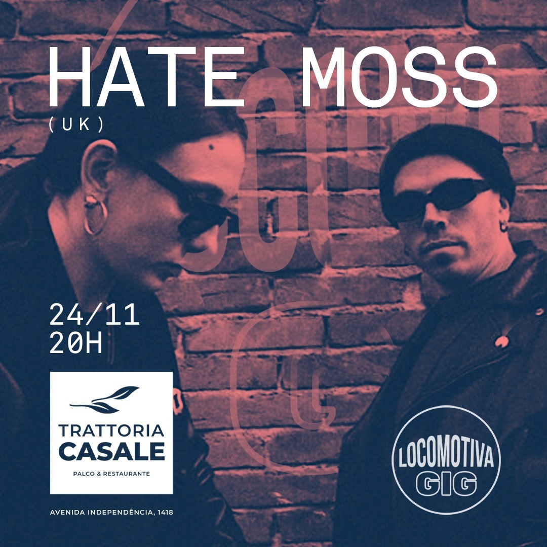 Duo ítalo-brasileiro Hate Moss faz show nesta sexta (24) em Piracicaba