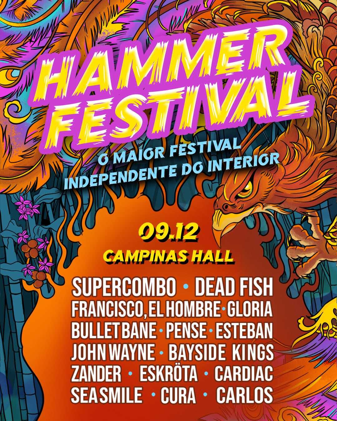 Hammer Festival com 15 bandas, em Campinas/SP, é neste sábado (9/12)