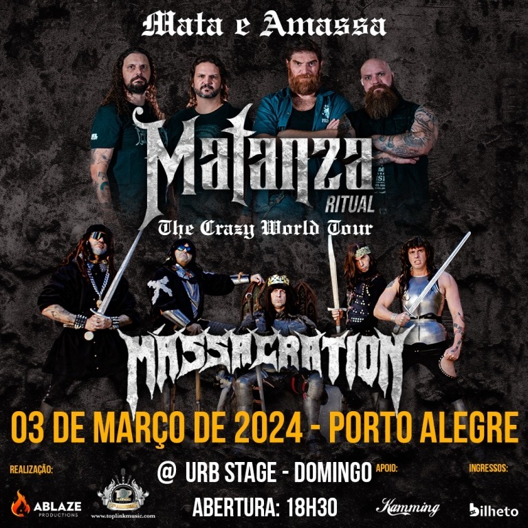 Matanza Ritual e Massacration: O duelo de gigantes em turnê inédita