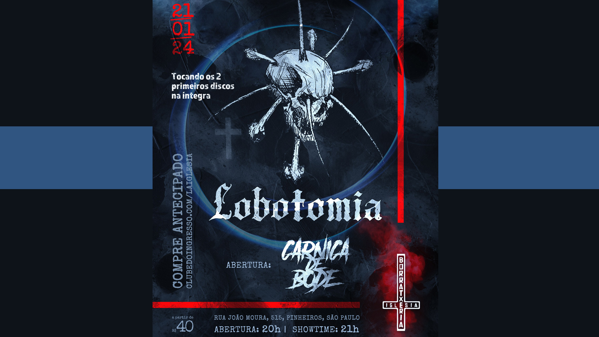 Lobotomia faz show comemorativo de 40 anos no La Iglesia 