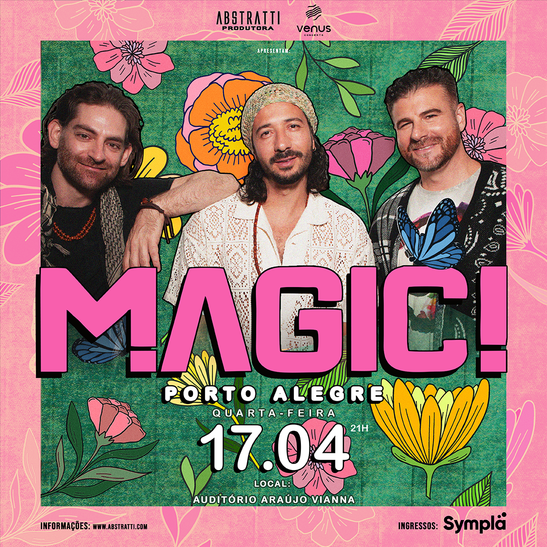 Trio canadense Magic!, autor do hit ‘Rude’, apresenta seu reggae pop em Porto Alegre dia 17 de abril