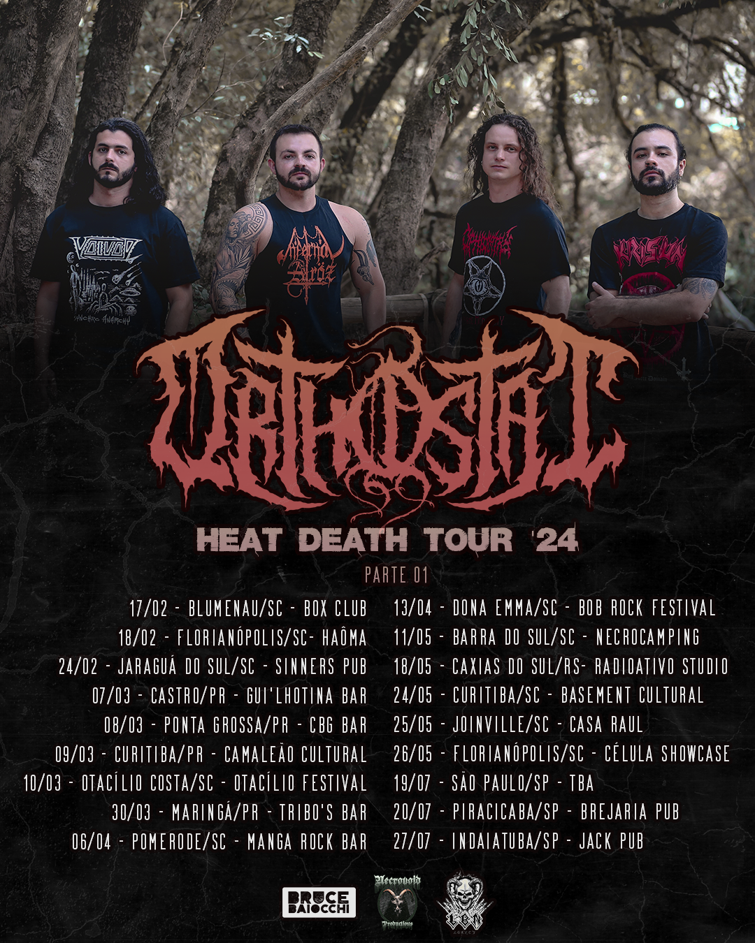 ORTHOSTAT: Banda anuncia primeiras datas da ‘Heat Death Tour 2024’ – sua cidade está na lista?