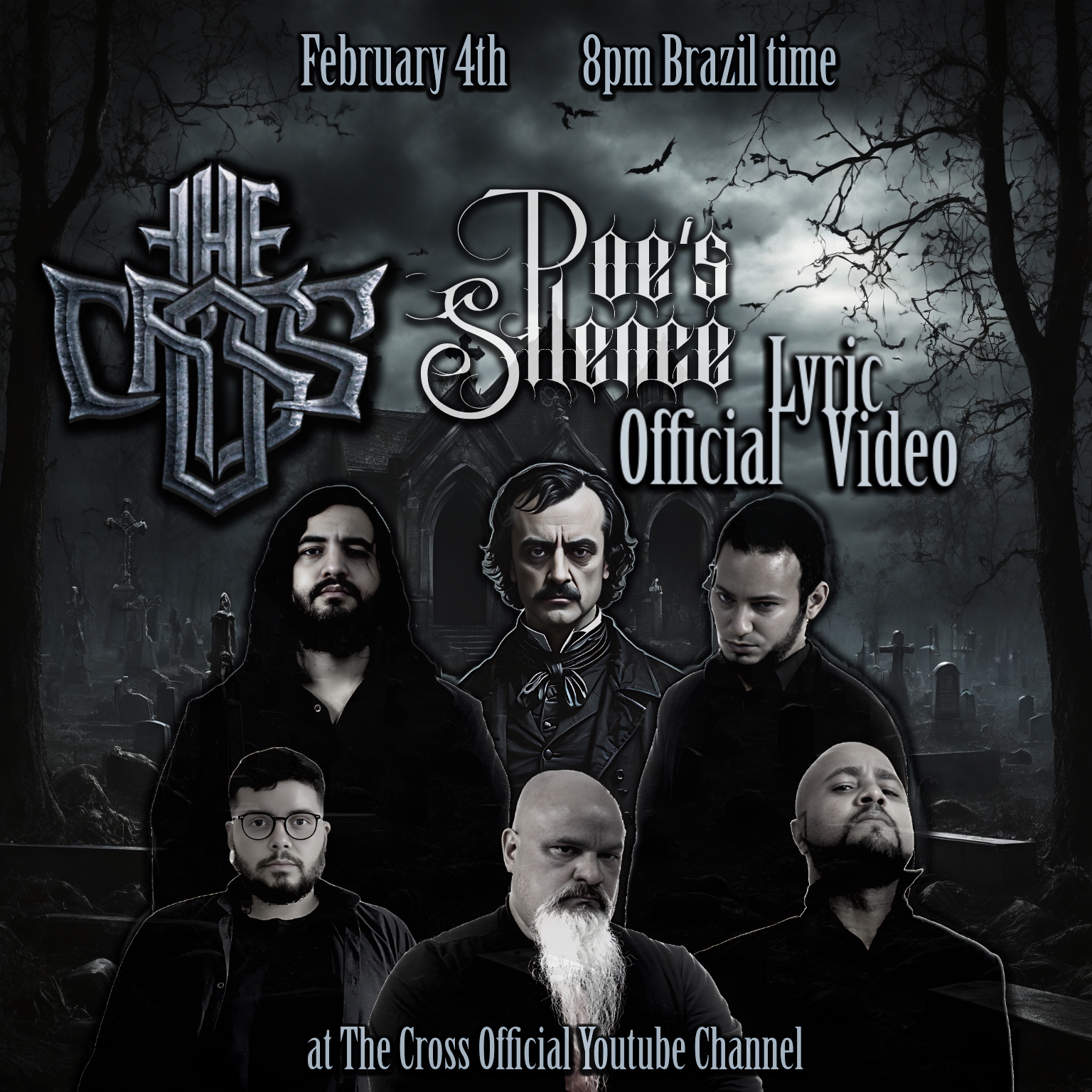 THE CROSS: Banda divulga sombrio, lúgubre e gótico lyric video para clássica faixa “Poe’s Silence”