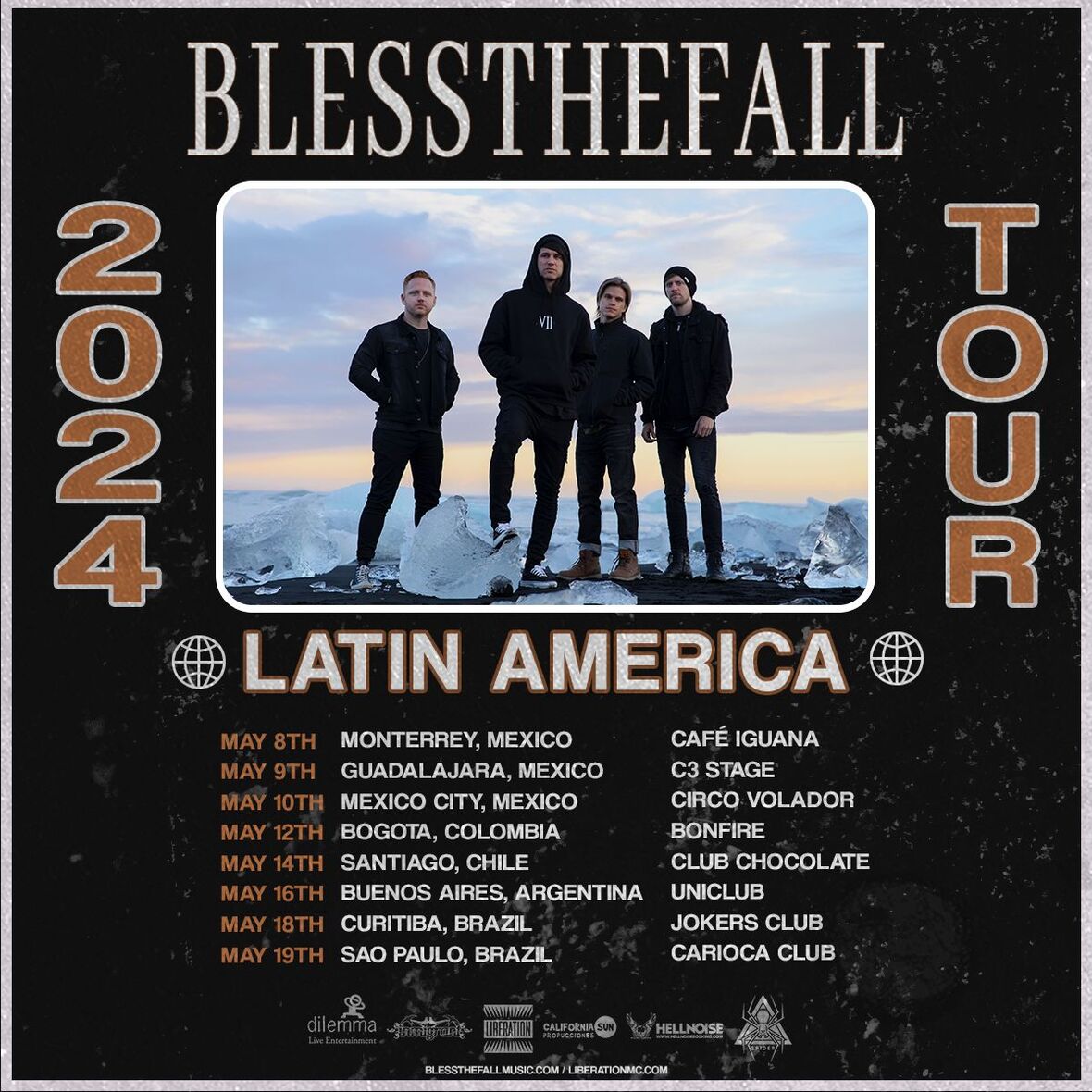 Blessthefall confirma nova turnê pela América Latina em maio