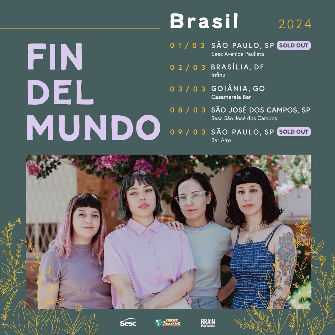 Fin del Mundo, da Argentina, faz shows em Brasília e Goiânia neste fim de semana