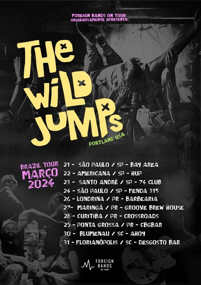 Americanos do The Wild Jumps desembarcam no Brasil para uma Turnê de 10 shows 
