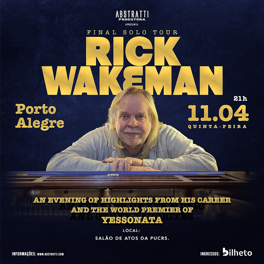 Rick Wakeman traz releituras do Yes em formato sonata e outros clássicos da carreira para Porto Alegre nesta quinta-feira (11)
