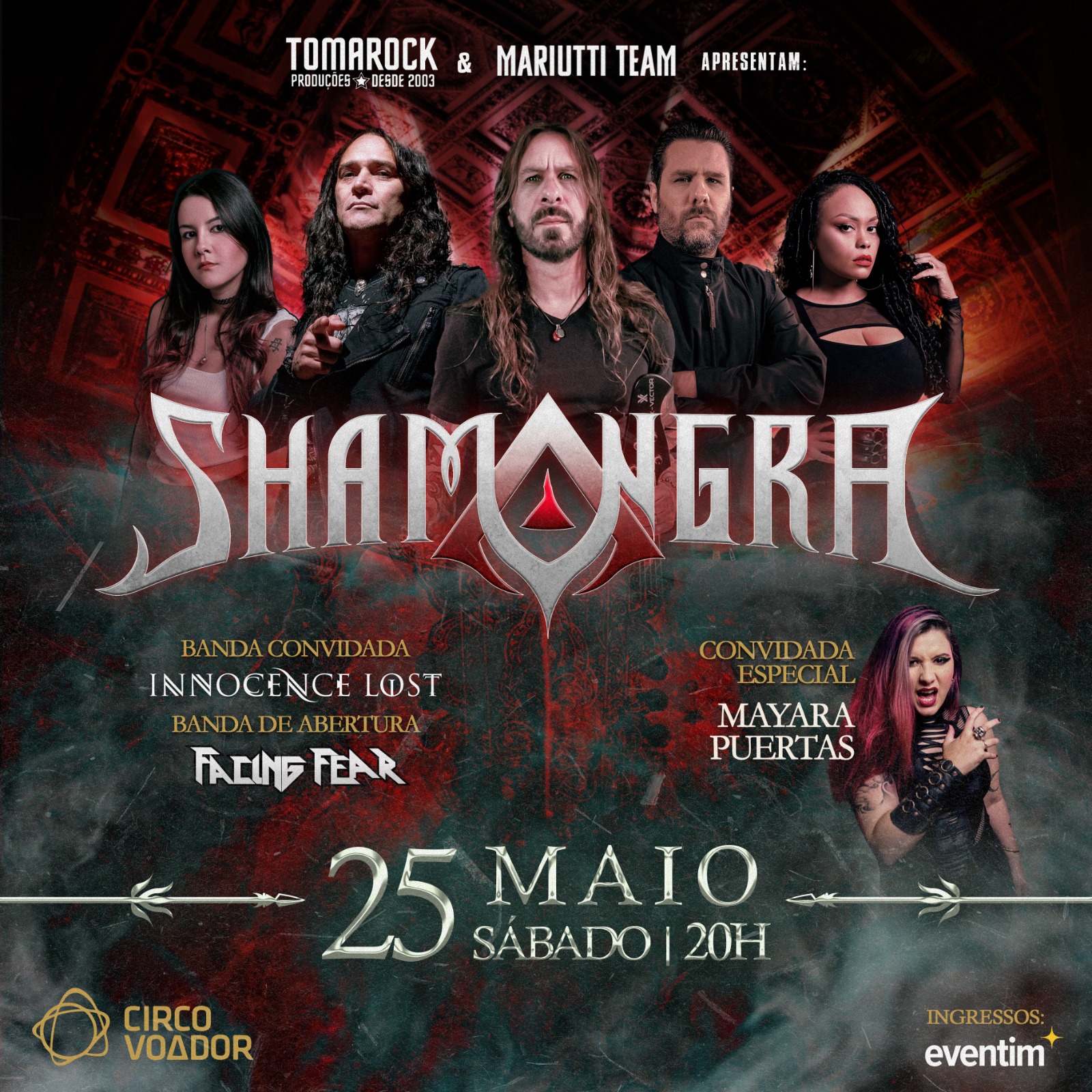 Shamangra anuncia shows no Rio de Janeiro e Ribeirão Preto em Maio celebrando a trajetória de Angra e Shaman