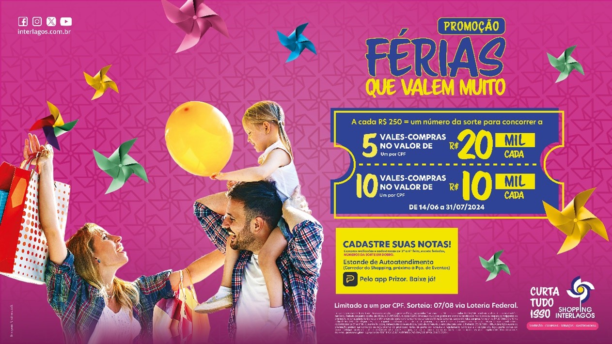 Shopping Interlagos promove “Campanha de Férias”, com sorteio de vales compras de até R$ 20 mil