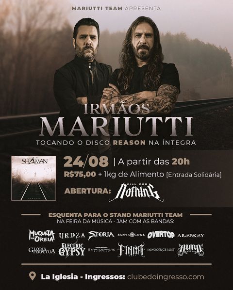 Luis e Hugo Mariutti tocam o clássico “Reason” do Shaman na íntegra com convidados especiais