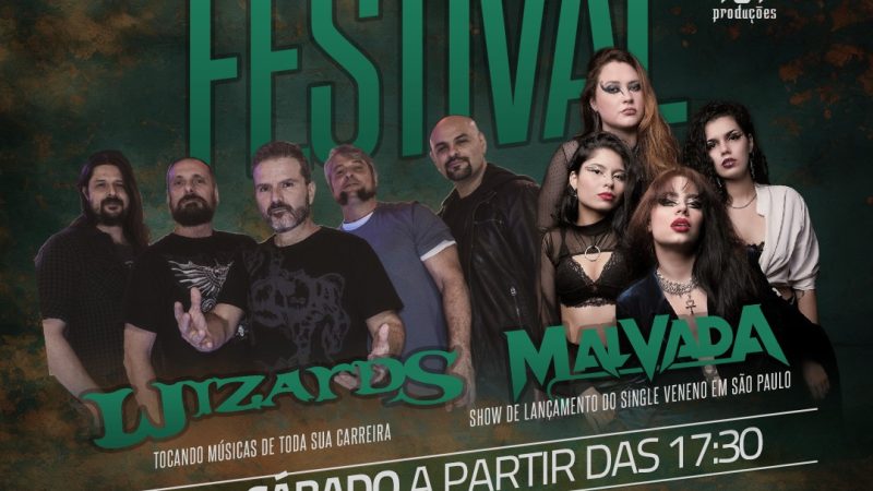 Malvada e Wizards se apresentam em São Paulo com entrada gratuita no Dia Mundial do Rock.