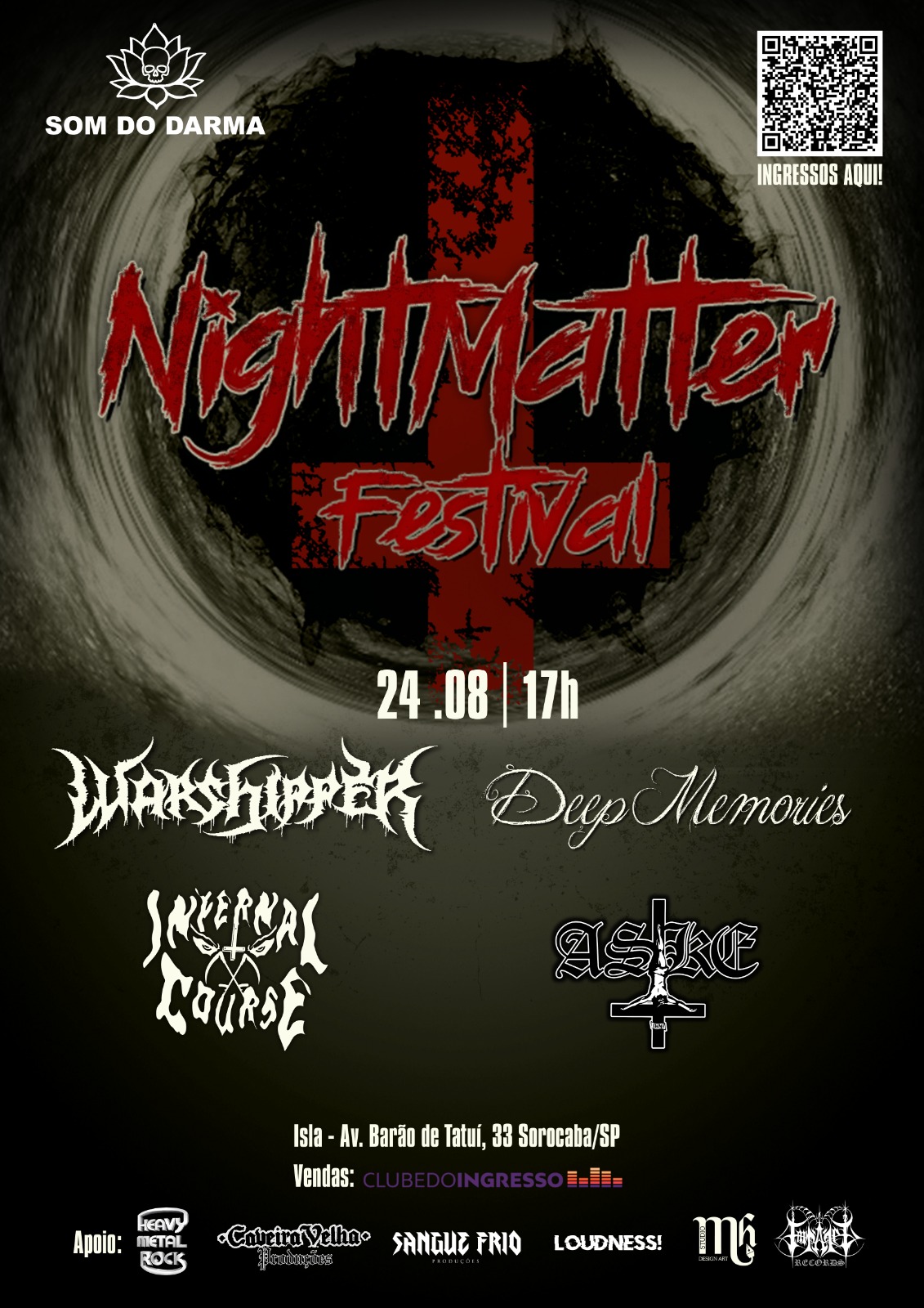  Primeira edição do Nightmatter Festival acontece neste sábado em Sorocaba e pretende reunir o que há de mais relevante no metal extremo do interior paulista 