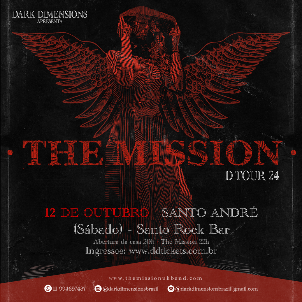 Lenda do Gothic/Dark Rock, The Mission, anuncia show extra em Santo André!