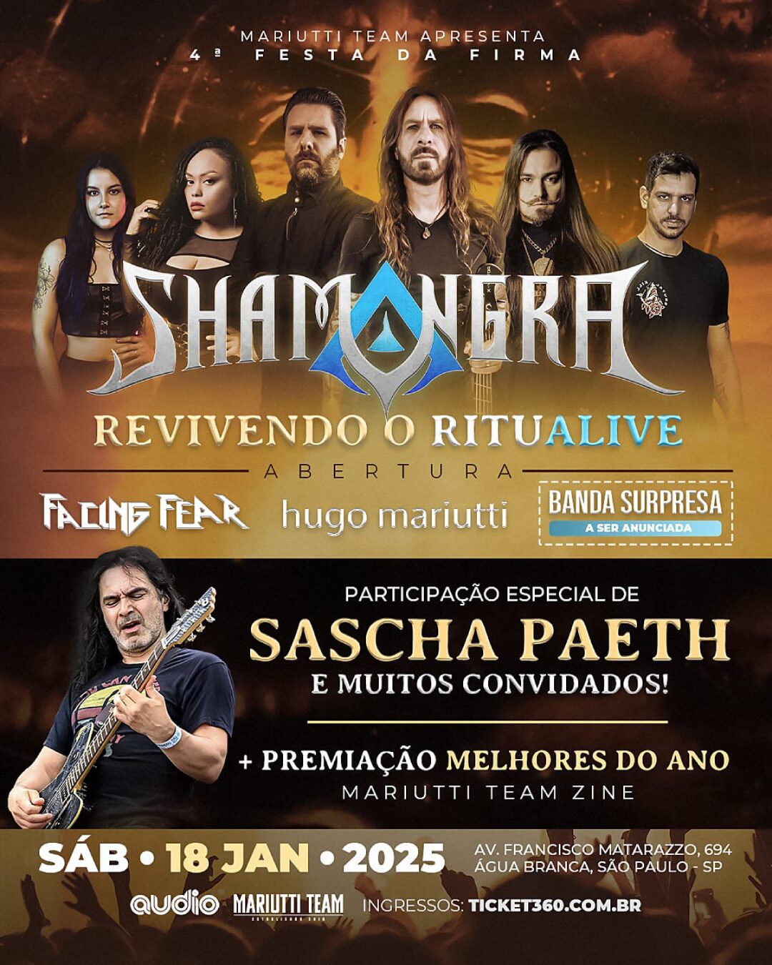 RituAlive: Shamangra revive apresentação clássica com participação do icônico Sascha Paeth