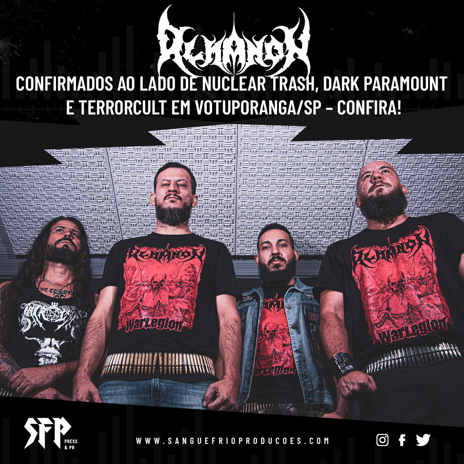 ALMANON: Confirmados ao lado de Nuclear Trash, Dark Paramount e Terrorcult em Votuporanga/SP 