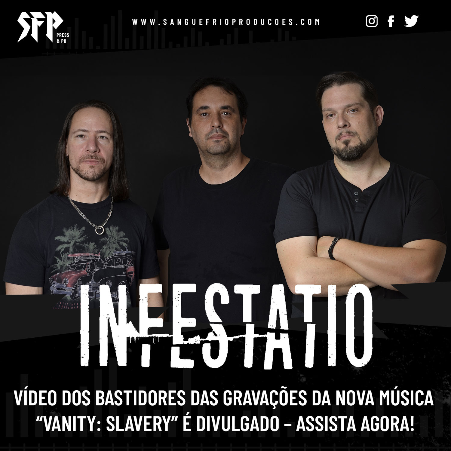 INFESTATIO: Vídeo dos bastidores das gravações da nova música “Vanity: Slavery” é divulgado 