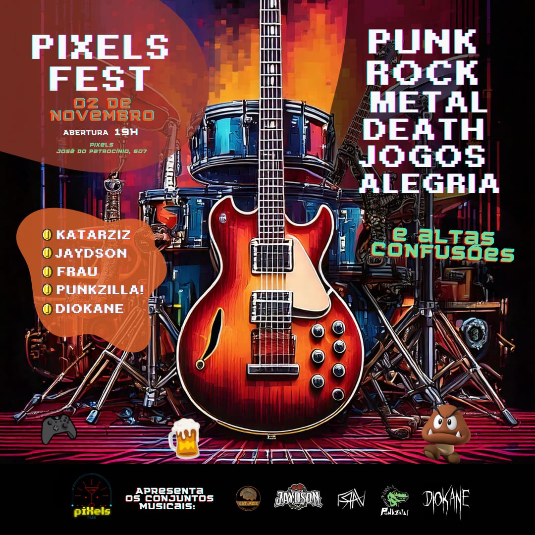 Pixels Fest reúne cinco bandas de diferentes vertentes do rock porto-alegrense neste sábado (2)