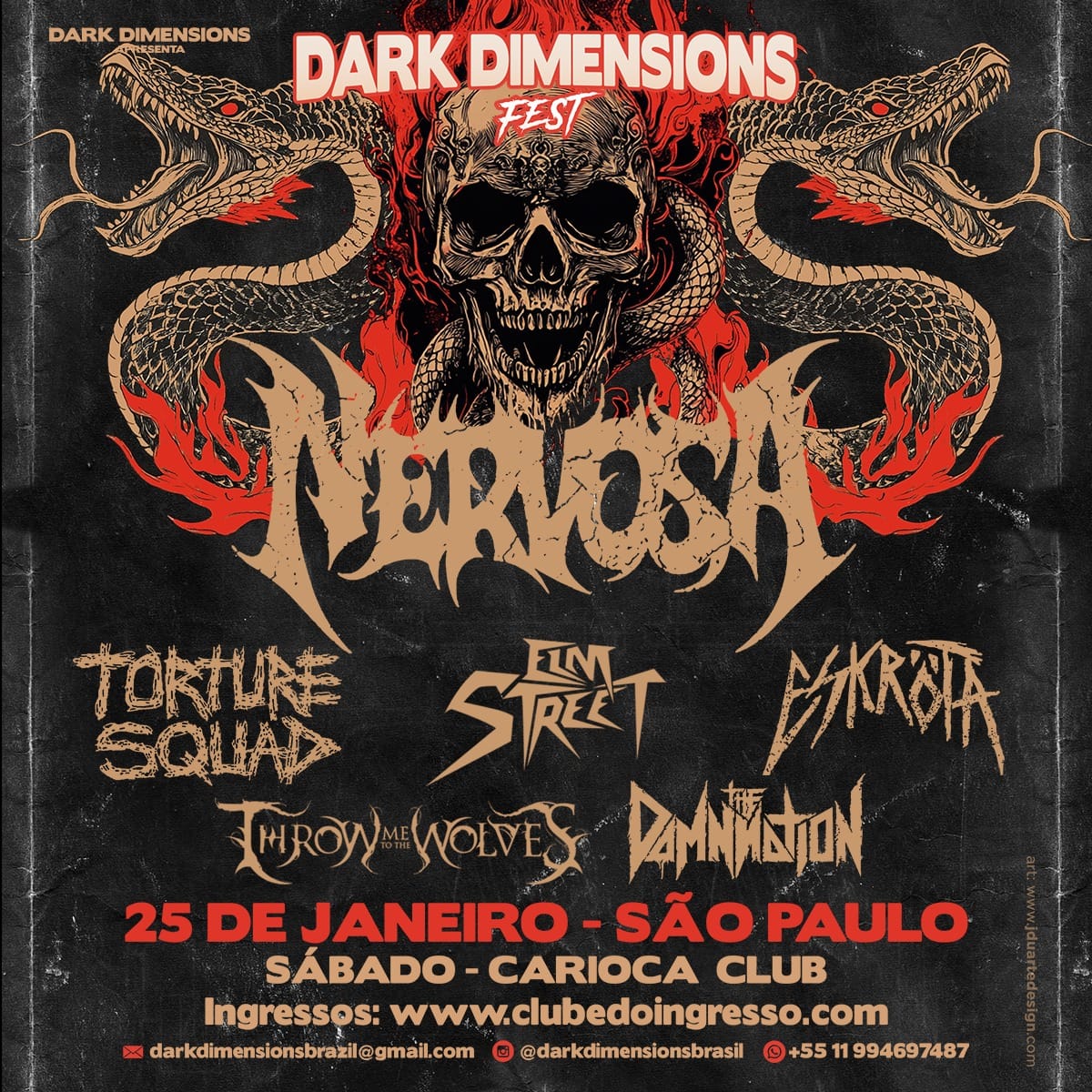 1ª Edição do Dark Dimensions Fest traz Nervosa, Torture Squad, a atração internacional Elm Street e bandas nacionais de peso!